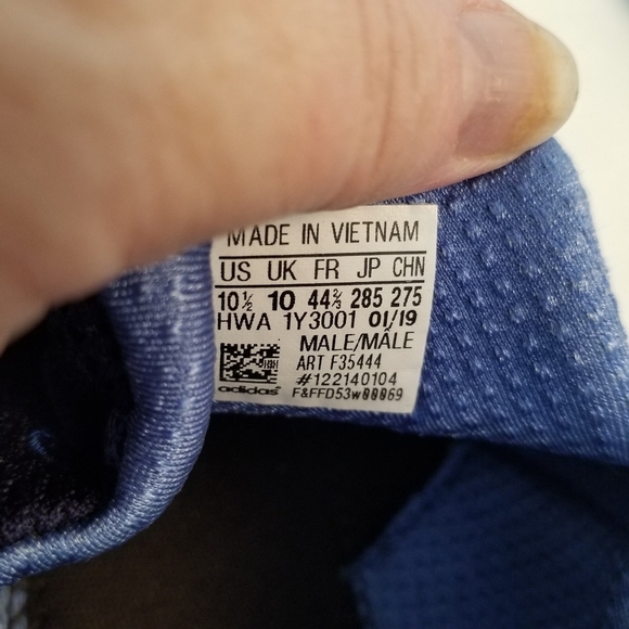 Adidas Mens Running Sneakers Shoes Blue SIZE 10.5 - Picture 7 of 7